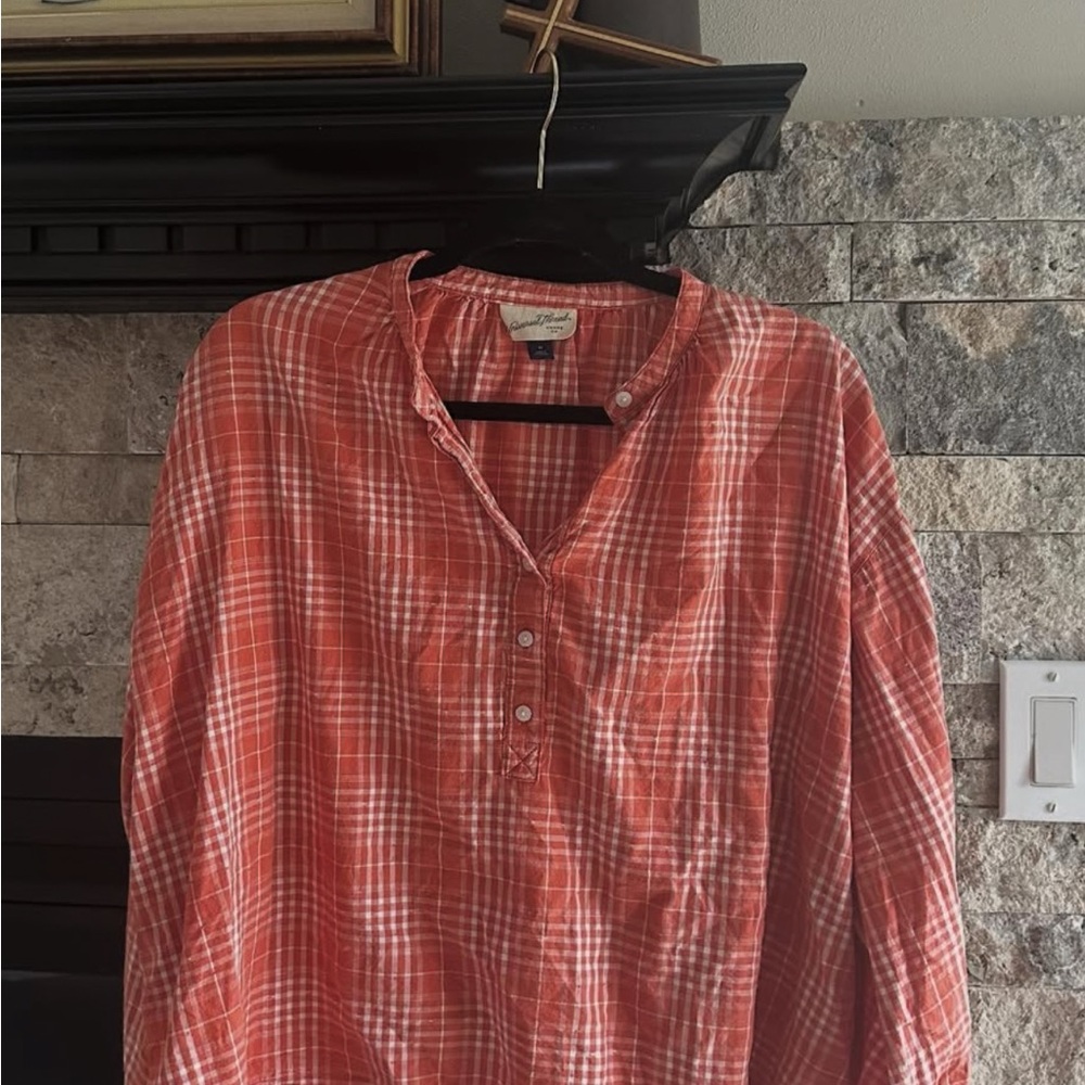 Universal Thread Coral Plaid Shirt